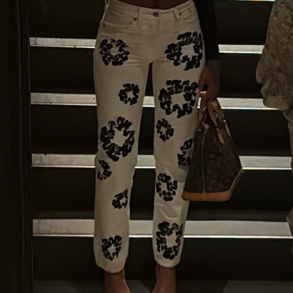 cotton wreath denim tears